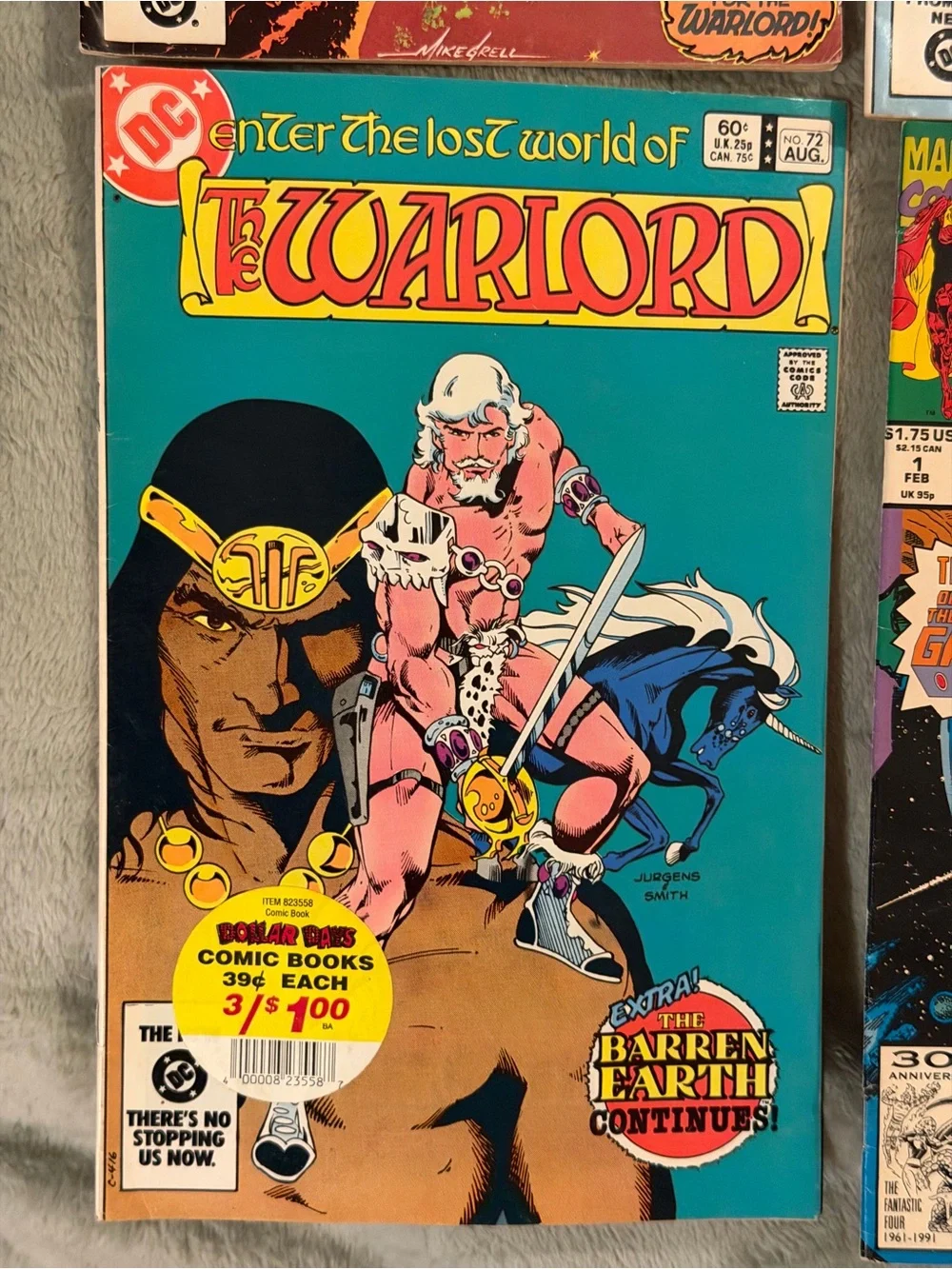 VTG 90s DC The Warlord Comic plus WarLock By Marvel